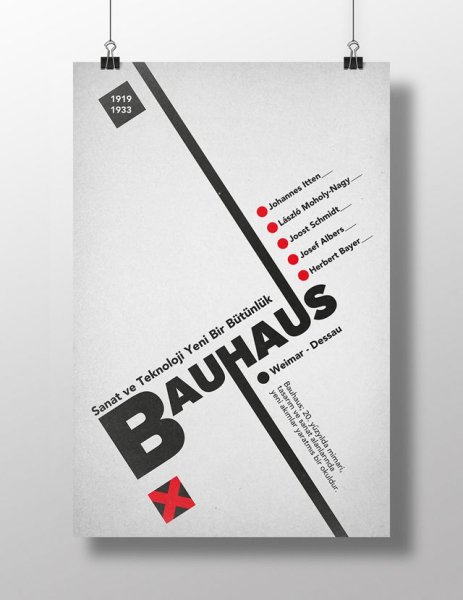 Типографика в стиле ,Bauhaus