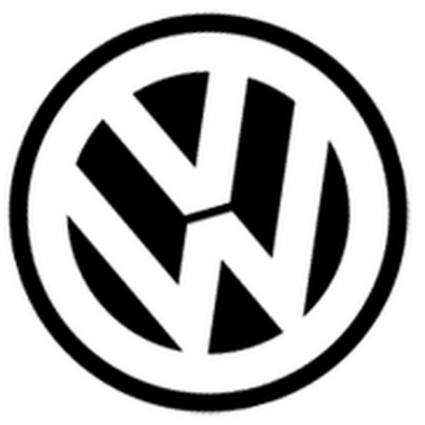 VW логотип черно белый