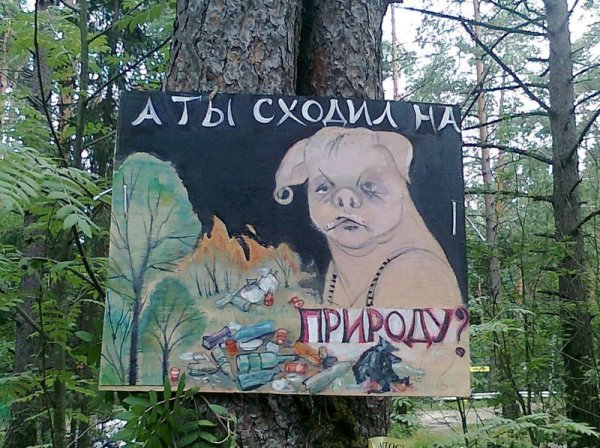 Плакат не мусори на природе