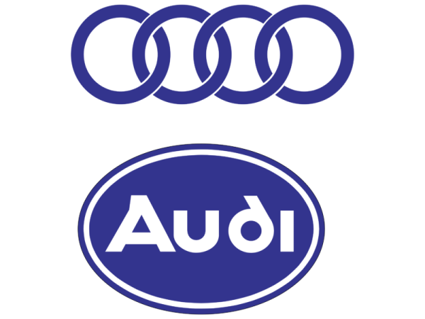Значок Ауди на белом фоне