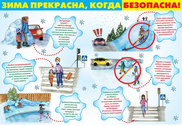 Конкурс рисунков ПДД зимой