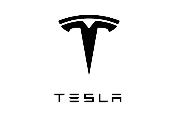 Логотип Тесла на белом фоне