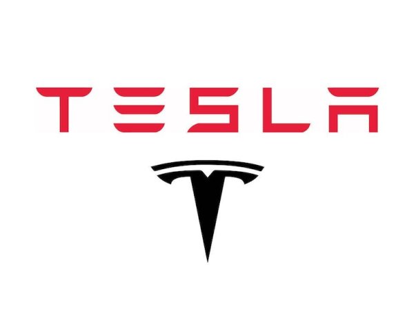 Tesla логотип на белом фоне