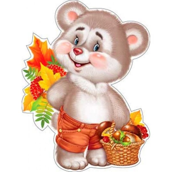 Зайчик с листьями для детей