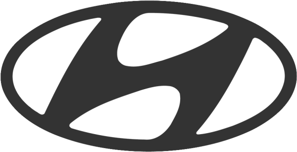 Эмблема на белом фоне Hyundai