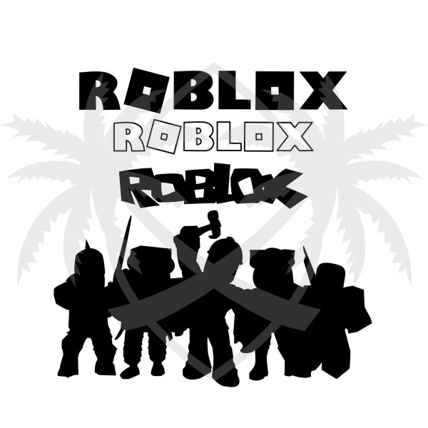 Roblox логотип чёрный