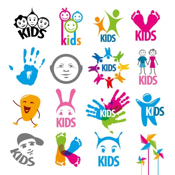 Современный логотип для детей