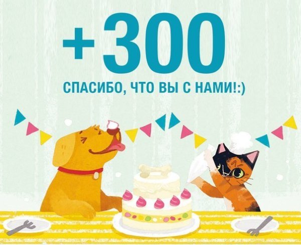 Нас 300 подписчиков