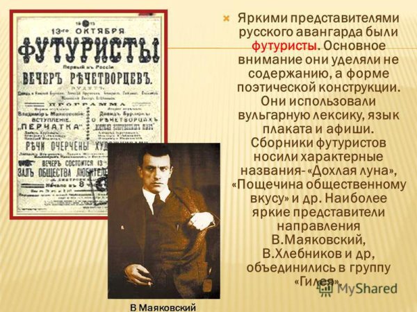 Футуризм ярчайшие представители
