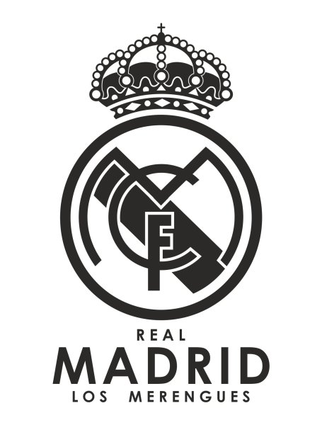Реал Мадрид эмблема черно белая