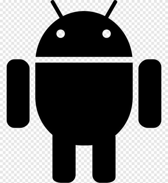 Значок андроид черный