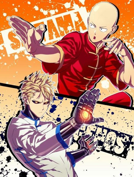 Сайтама и Генос аниме