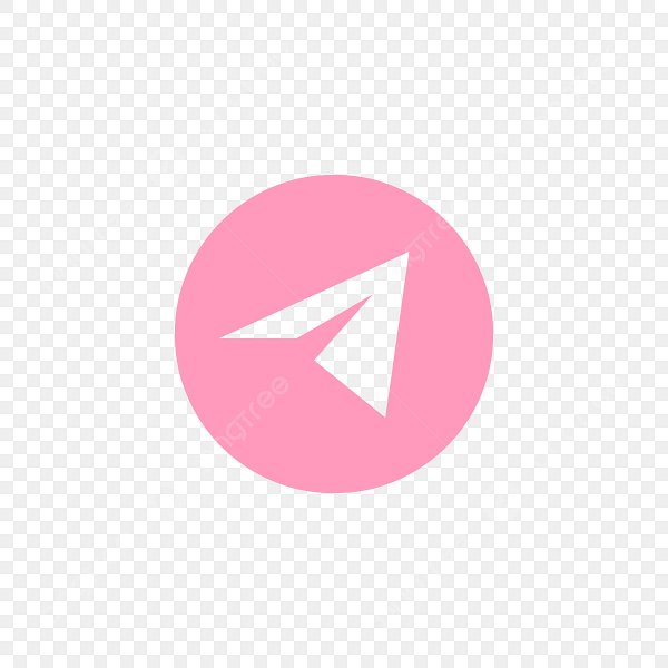 Розовый значок телеграм