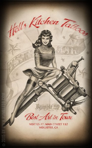 Плакат тату салона