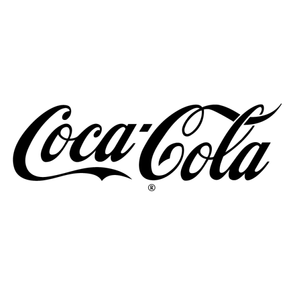 Логотип Coca Cola черно-белый