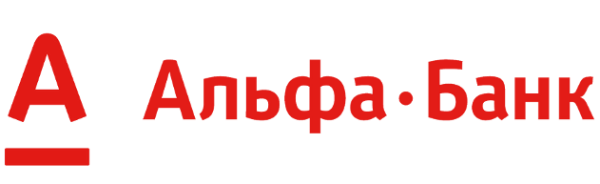 Логотип Альфа банка черный