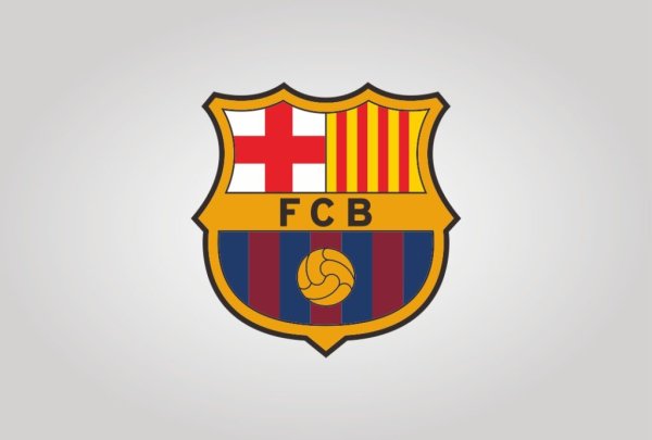 Барселона футбольный клуб на белом фоне