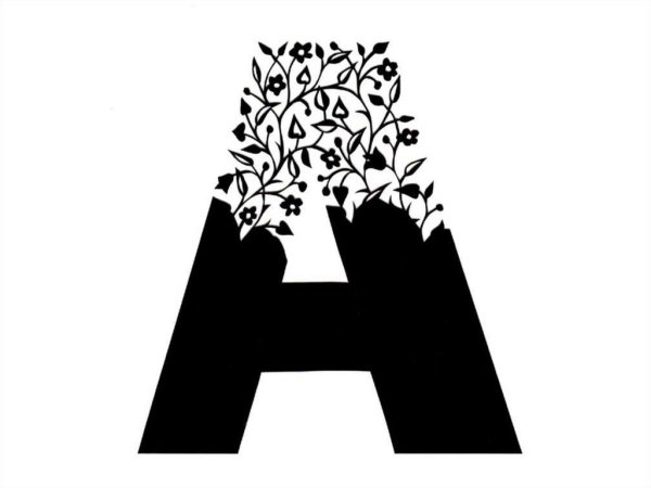 Буквы силуэт