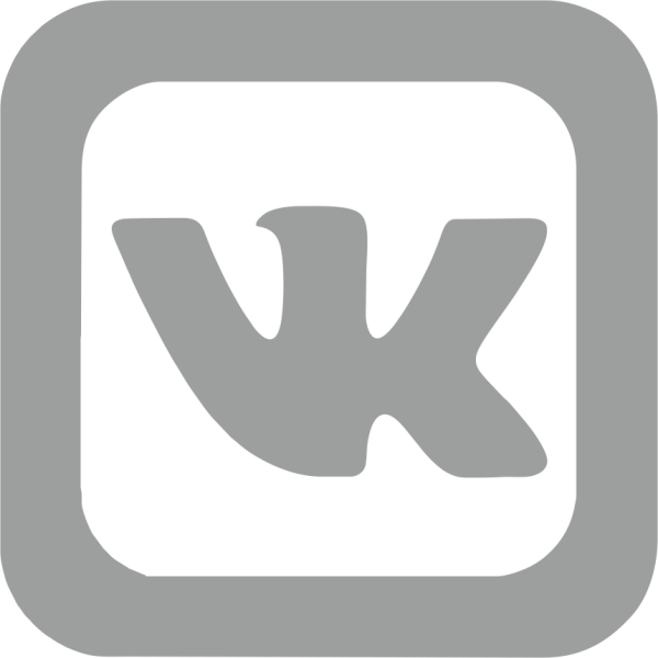 Значок ВК черно белый