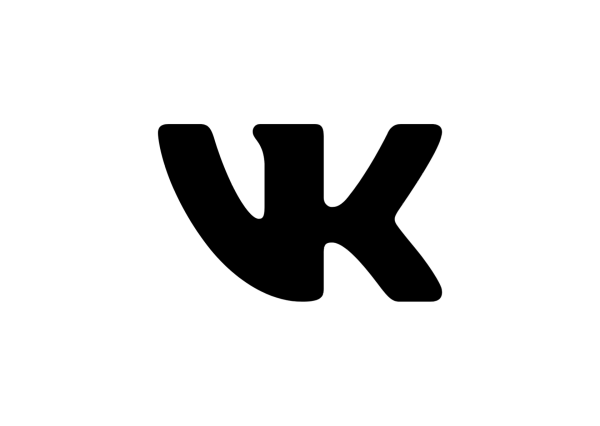 Значок ВК черный
