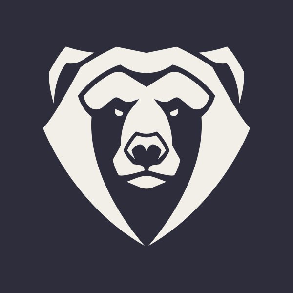 Силуэт головы медведя