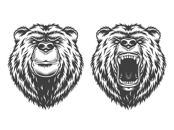 Логотипы в стиле медведей