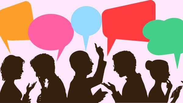 Общение на прозрачном фоне