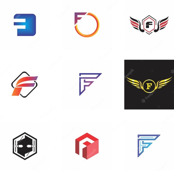 Логотипы компании буквой f