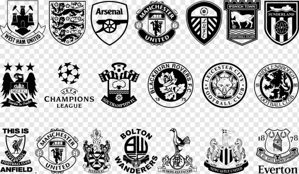 Логотипы футбольных клубов России чб