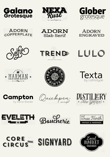 Шрифтовые логотипы