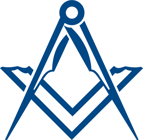 Масонский знак циркуль и наугольник