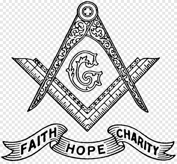 Масонский знак циркуль и наугольник