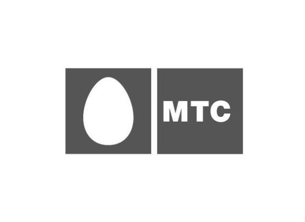 МТС логотип черно белый