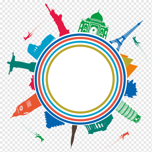 Круглые эмблемы путешествия