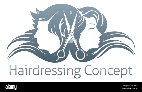 Эмблемы парикмахерских для мужчин и женщин