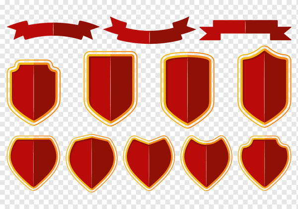 Красный геральдический щит