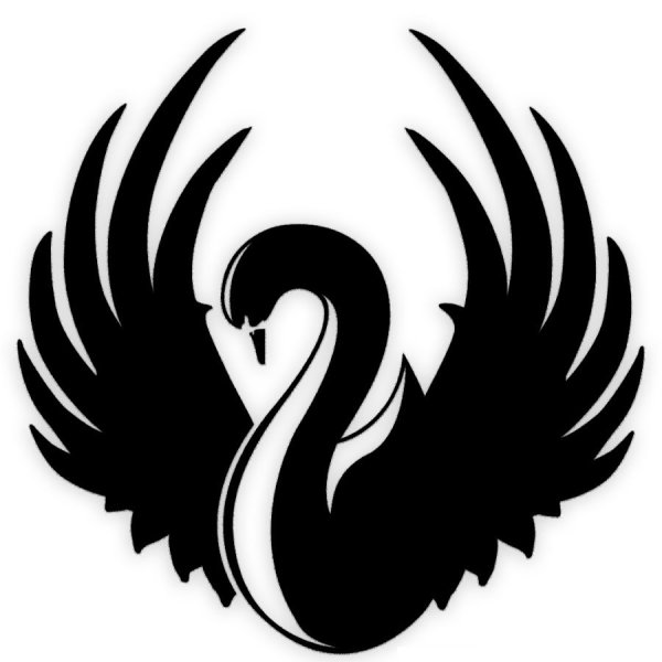 Силуэт лебедя