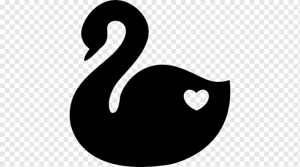 Силуэт лебедя