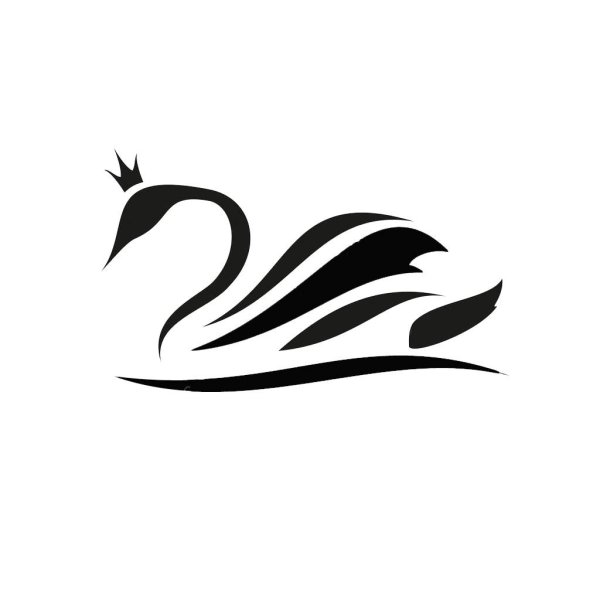 Лебедь с короной вектор