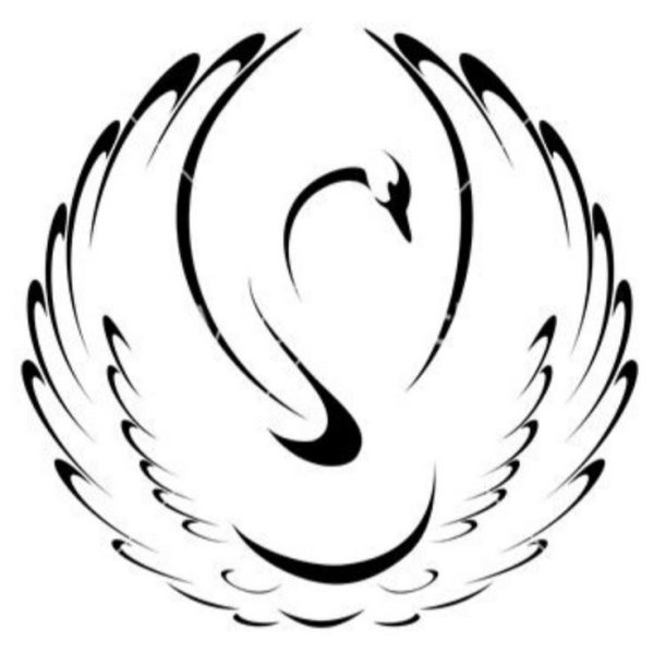 Лебедь вектор силуэт