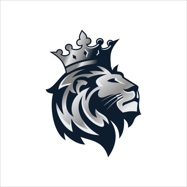 Лев с короной в профиль