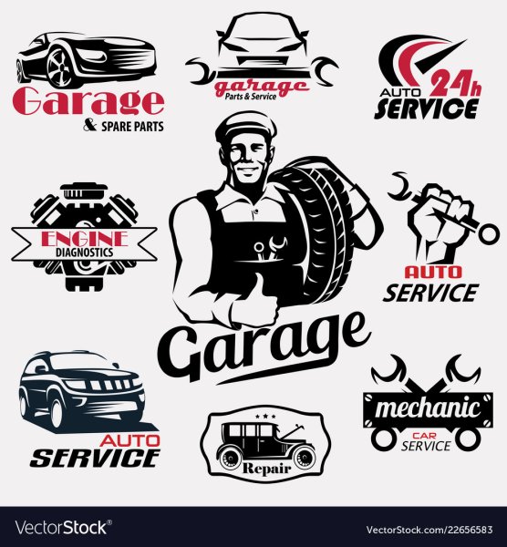 Автосервис гараж логотип