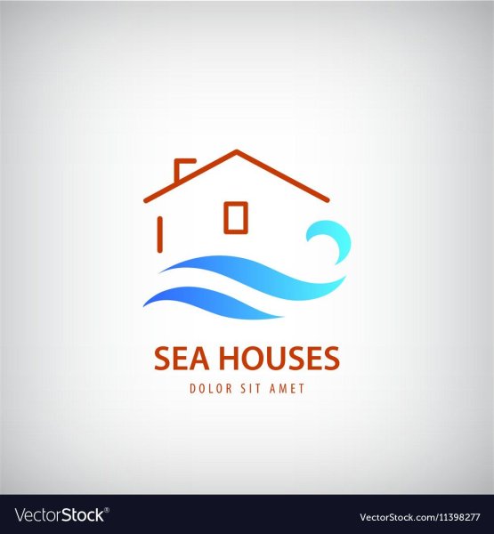 Логотип домик у моря