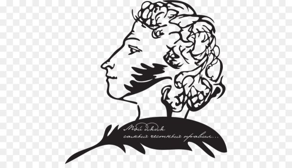 Портрет Пушкина в профиль