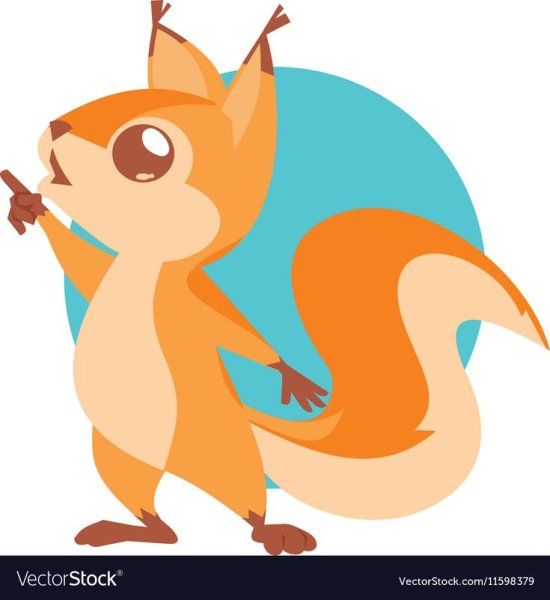 Белочка с бельчатами стилизация