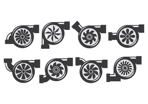 Турбина автомобиля вектор
