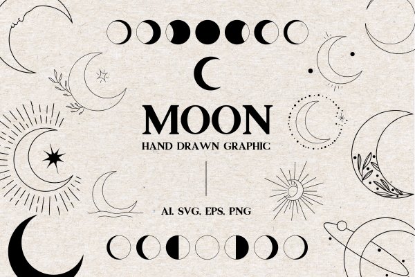 Фазы Луны вектор