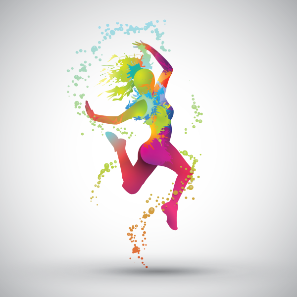 Силуэт цветной