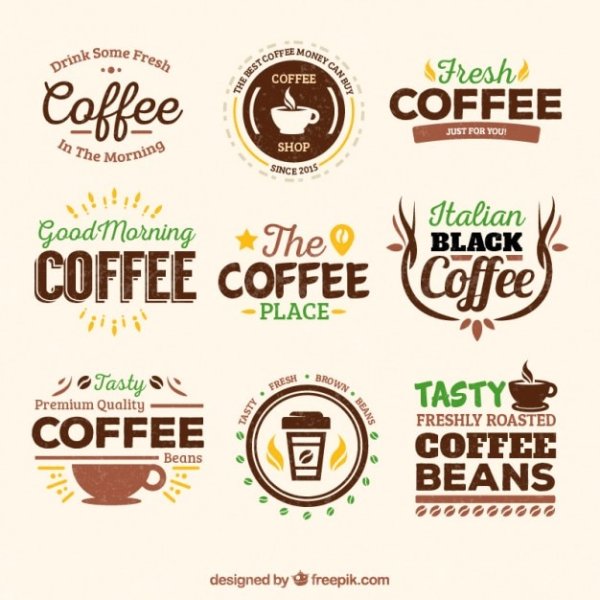 Интересный логотип для кофейни