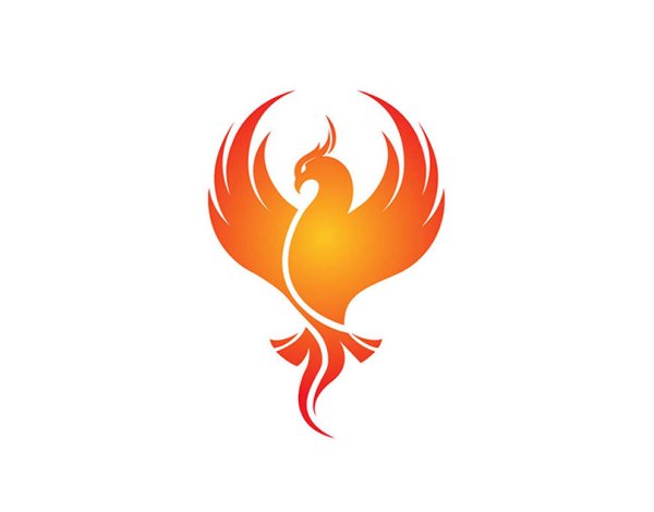Птица Феникс вектор
